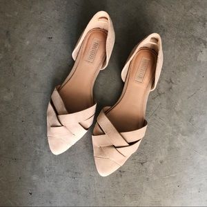 Forever 21 Nude Faux Suede Flats
